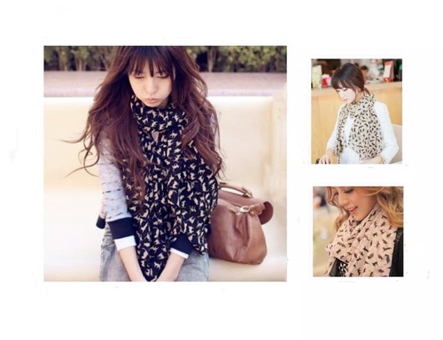 Cat print lady scarf woman - cat,