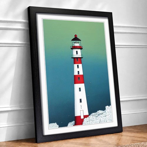 Lighthouse framed wall art - lighthouse,