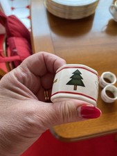 4 Vintage Mason’s Masons christmas village napkin rings 