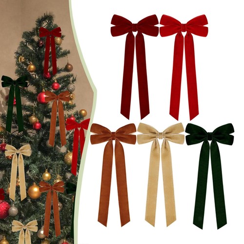12pcs christmas velvet bows - 12pcs,