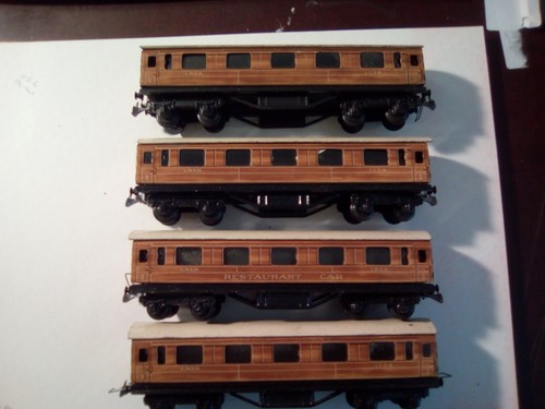 Trix tinplate teak coaches - trix, x4