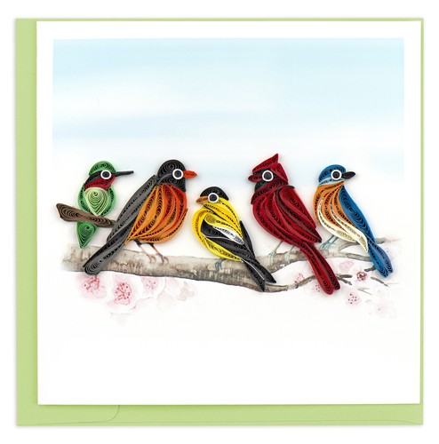 Quilling five colourful - five,