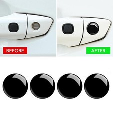 4PCS 20mm Black Car Door Lock Keyhole Protector Stickers Trim Cover Accessories
