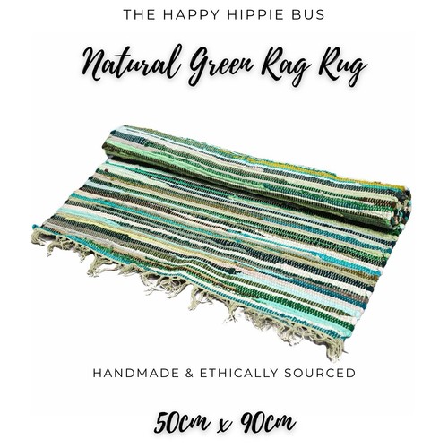 Handmade chindi rag rug - handmade,