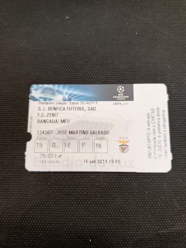 Football ticket benfica - ticket, v
