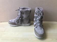 Sorel Women's Waterproof Gray Suede Lined Explorer Joan Boots - Size: UK 5 / 38