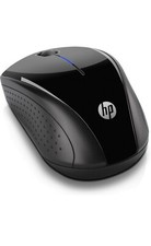 HP 220 Wireless Mouse, Contoured and Ergonomic, Blue LED Technology - Black. New