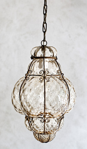 Antique venetian glass lantern - antique,