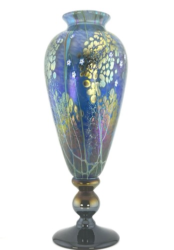 Okra glass 2004 - glass, footed