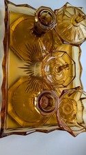 Vintage Amber Glass Dressing
