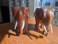 Wooden Elephant Couple Gift