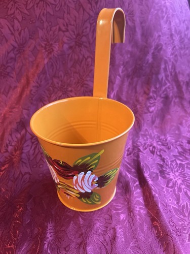 Hand painted orange canal ware - hand,