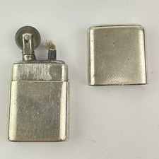 Vintage Solid Silver Petrol Pocket Lighter Dudley Russell Howitt 1944 6cm
