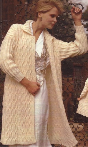 Ladies aran coat knitting - ladies,