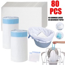 Pack of 80 Commode Liners with