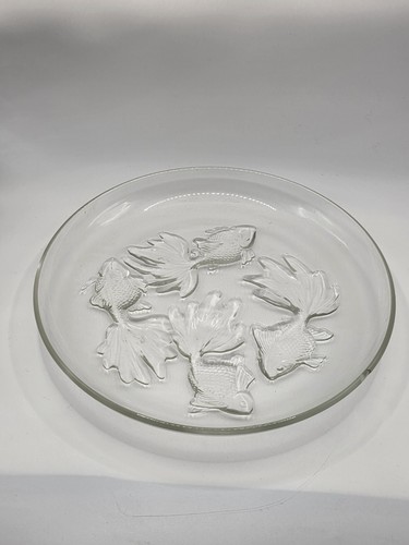 Vintage clear glass goldfish - vintage,
