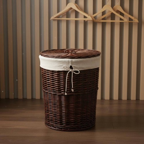 Wicker laundry hamper with - hamper,