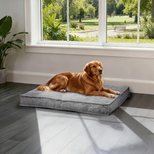 Large dog bed washable linen - bed,