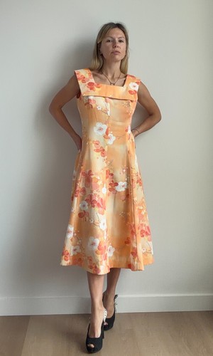70s island tea dress - tea,