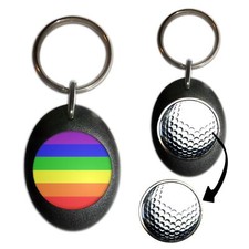 Gay Flag Golf Ball Marker Key