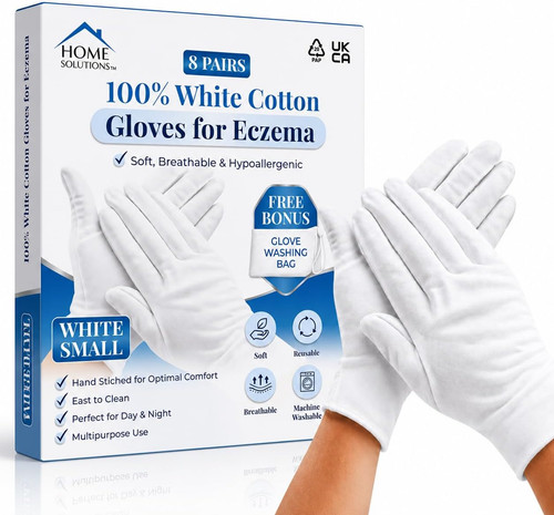 White cotton gloves - cotton, for