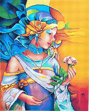 Girl Holding A Flower -