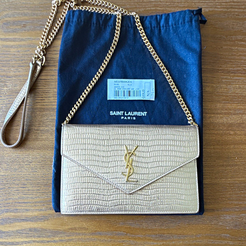Saint laurent ysl gold lizard - saint,