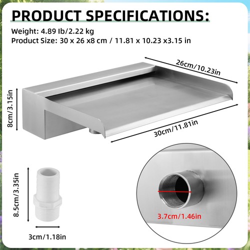 Waterfall blade pool fountain - waterfall,
