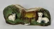 Vintage EASTGATE England Pottery Posy Vase/Planter Ornament Pot Lamb With Rabbit