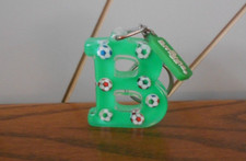 FOOTBALL B novelty initial letter keyring or keychain, bag buddy SMIGGLE