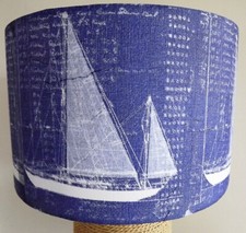 Ship Blue Print lamp shade