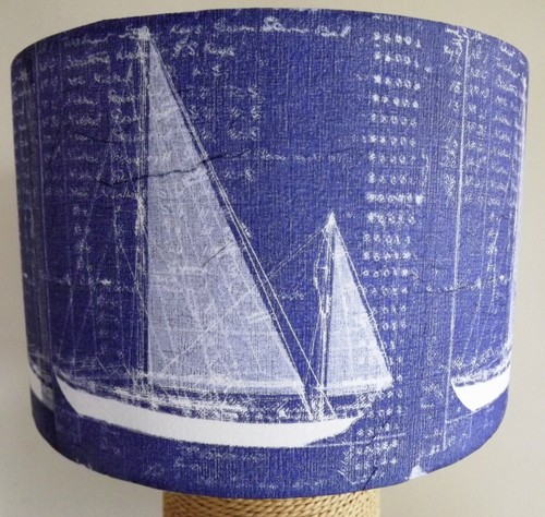 Ship blue print lamp - print,