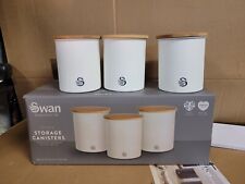 Nordic Set of 3 Storage Containers, White - SWAN - SWKA17513WHTN