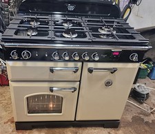 RANGEMASTER  DELUXE DUAL FUEL 100CM RANGE COOKER. ONE GAS. ONE ELECTRIC OVENS