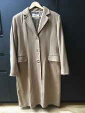 Johnstons of Elgin 100% Cashmere Camel Coat - Size 14