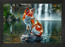 Geometric Fox Sculpture by