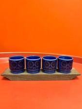 VINTAGE HORNSEA BLUE EGG CUPS