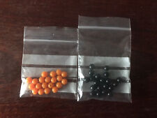 Rig Making Beads Sea Game Course Float Fishing, 20 Orange And 20 Black Beads 5mm