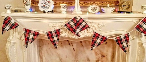 Christmas fabric bunting - christmas,