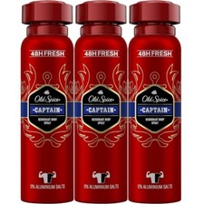 Old Spice Deodorant Spray Captain 48HR Men 150 x 3