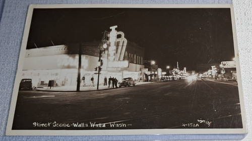 1950 cars downtown - at, night