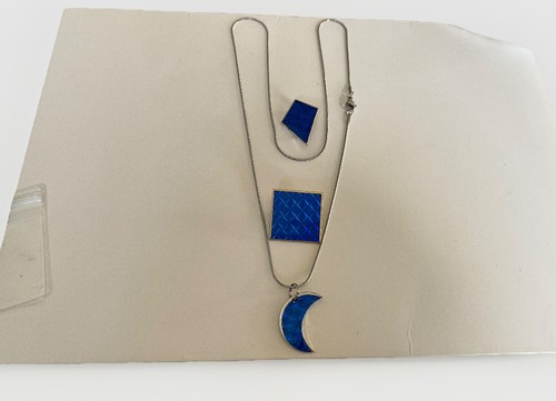 Retro blue brooches - brooches, &