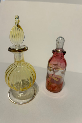 Yellow and red pattern glass - red,