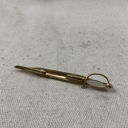 Sword design vintage gold tone - design,