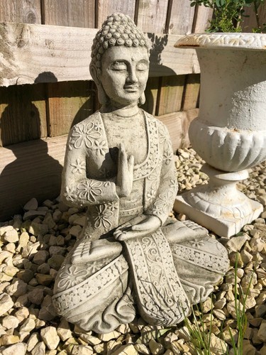 Reconstituted stone meditating - reconstituted,
