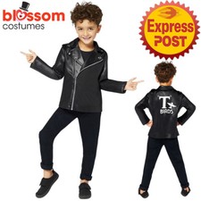 CK2413 Boys Grease Danny T bird Tbird Rock n Roll Jacket 1950s Licensed Costume