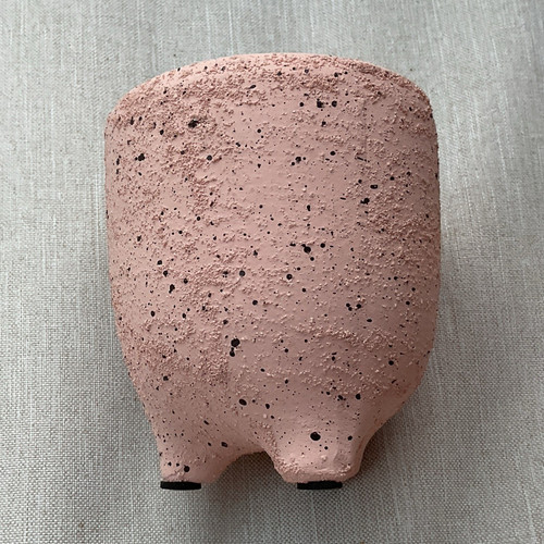 Small pink speckled ceramic - speckled,