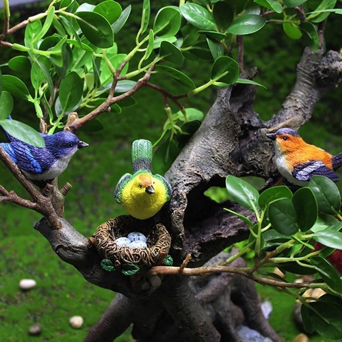 Set resin miniature birds - 1,