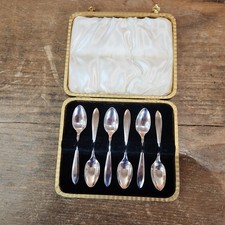 Vintage Cased Set 6 Community Plate Patrician Pattern Coffee Spoons