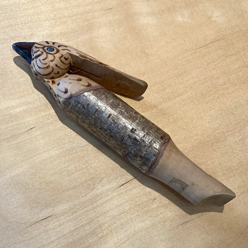 Hand carved wooden bird - carved,